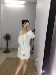 Váy trễ vai ảnh thật