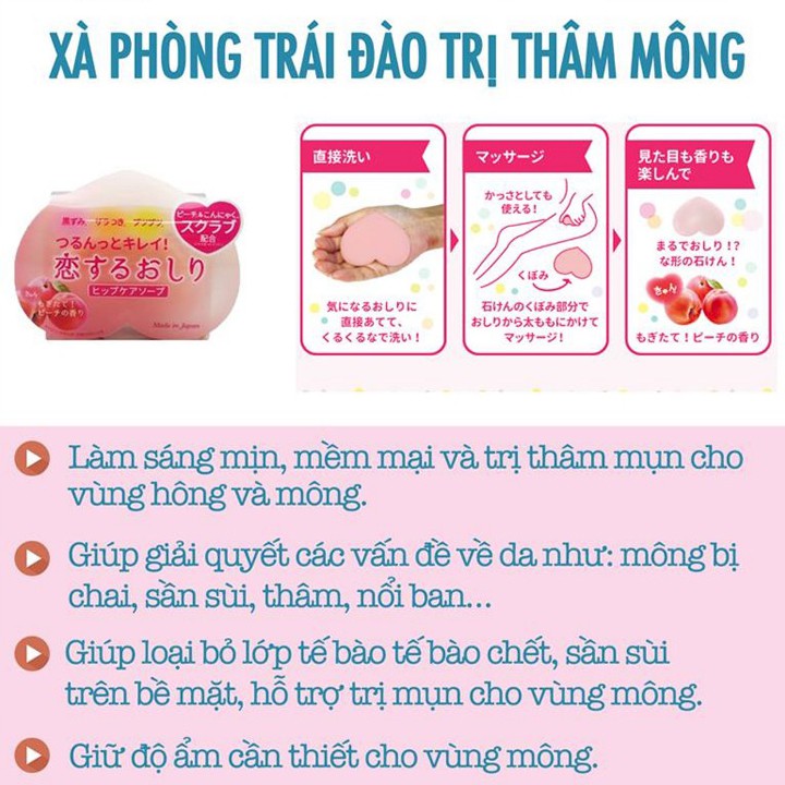 Xà phòng làm trắng &amp; ngăn ngừa thâm mông Pelican Nhật Bản