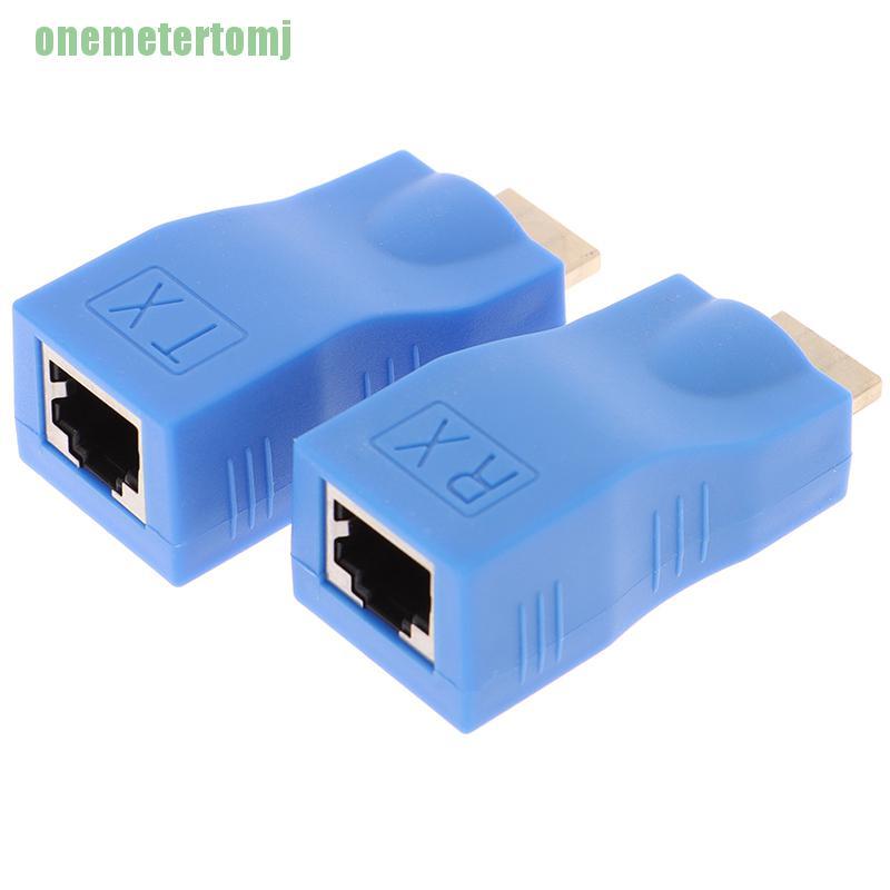 (Hàng Mới Về) Bộ 2 Đầu Chuyển Đổi 1080p Hdmi Sang Rj45 Over Cat 6 Network Lan Ethernet | BigBuy360 - bigbuy360.vn