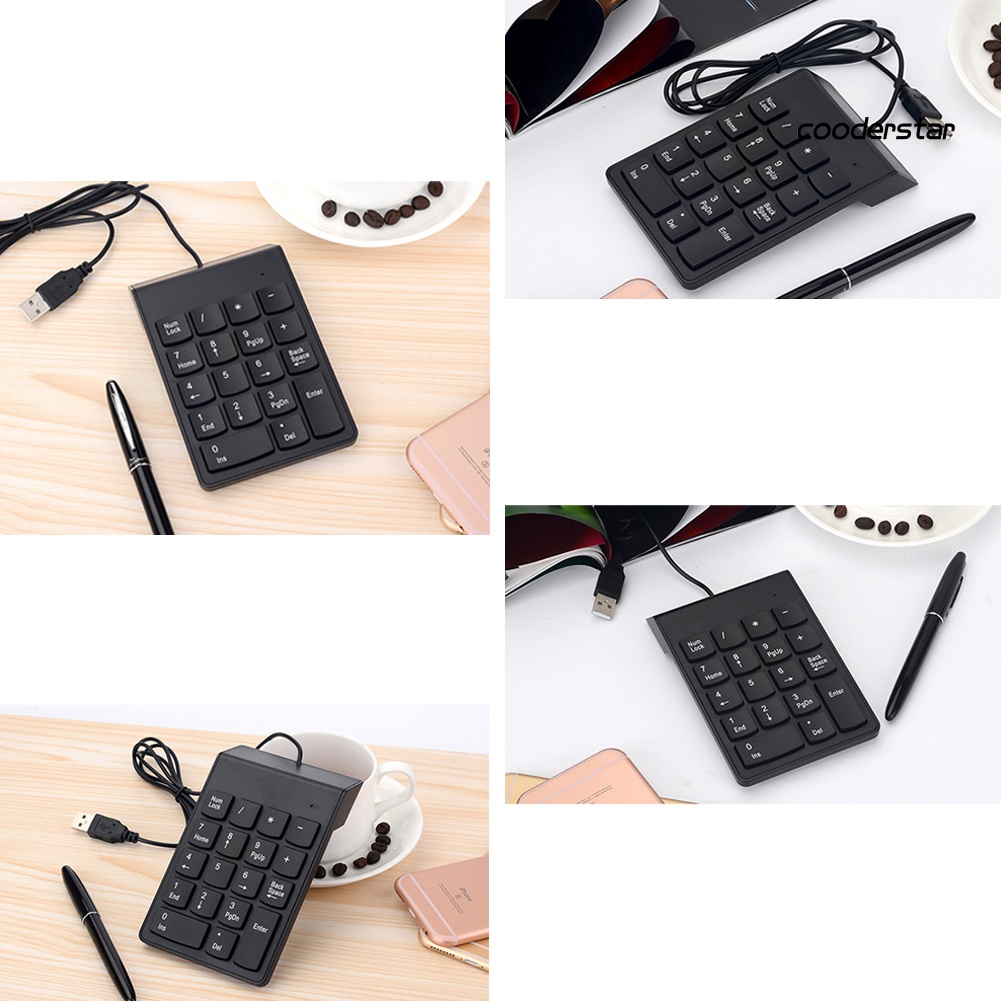 Bàn phím số mini 18 phím có dây cho máy tính laptop