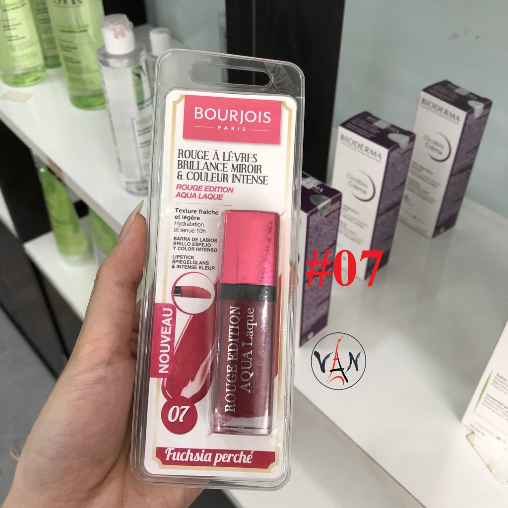 [ Bourjois Pháp ] Son bóng bourjois rouge edition aqua laque - đủ màu