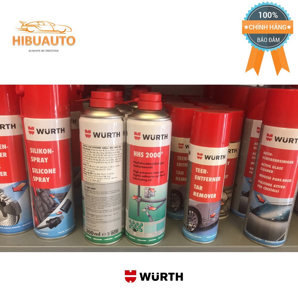 Mỡ Bò Nước Bôi Trơn Chịu Nhiệt - Wurth HHS 2000 500ml W0893106 | HIBUAUTO