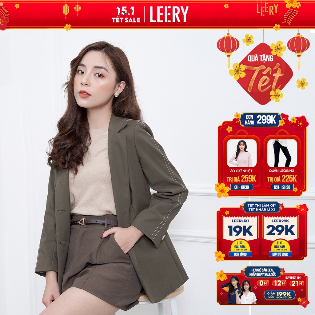 Áo vest nữ công sở 2 lớp thiết kế đẹp xuất sắc mặc đi làm đi chơi Leery VES-01