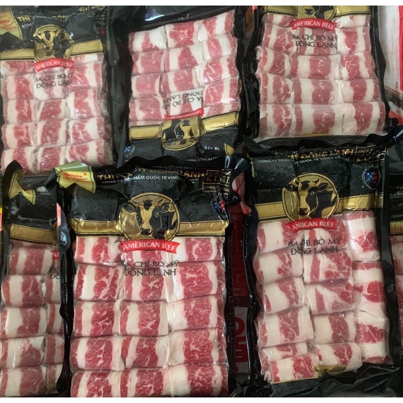 Ba chỉ bò Mỹ chuẩn ngon Vimex 500gr