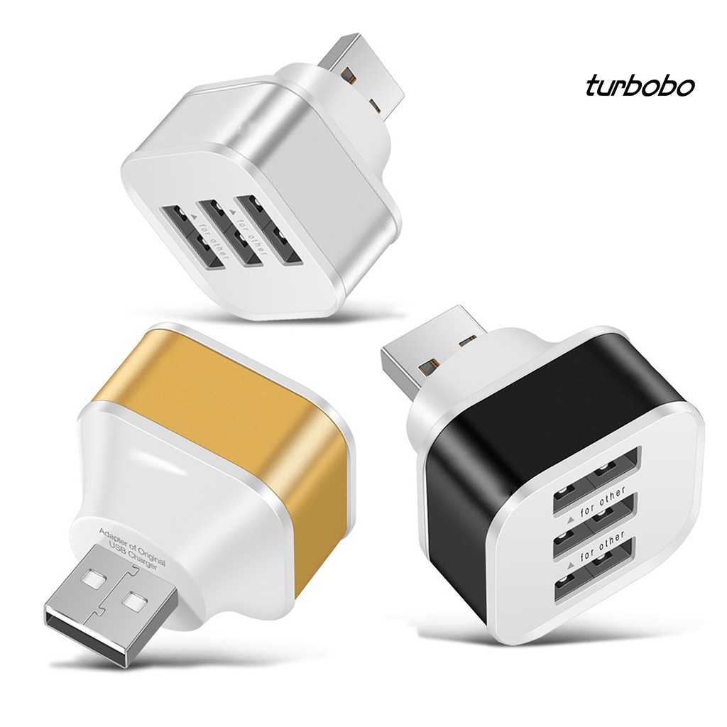 Thiết bị chia cổng sạc USB 3 trong 1 cho đIện thoại PC Laptop