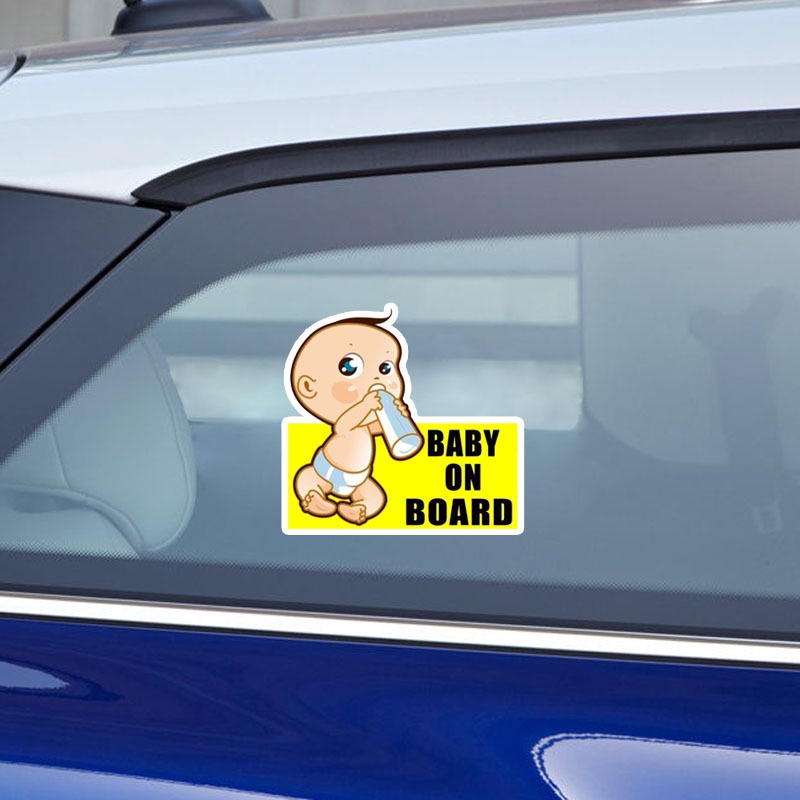 Decal Dán Xe -  Tem Dán Xe Chữ Baby On Board Trang Trí Xe Ô Tô ,Xe Máy ,Xe Hơi CARZONE.TOP