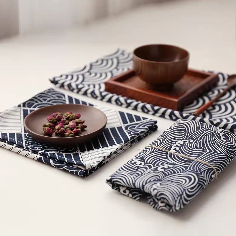 Khăn Trải Bàn Bằng Vải Lanh Cotton 4 Kích Thước Nhiều Họa Tiết Tùy Chọn