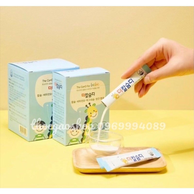 GMpharm Bột tăng chiều cao The CA+D for bebe bổ sung Canxi và vitamin D3 cho bé yêu cao lớn vượt trội Hàn Quốc (1y+)