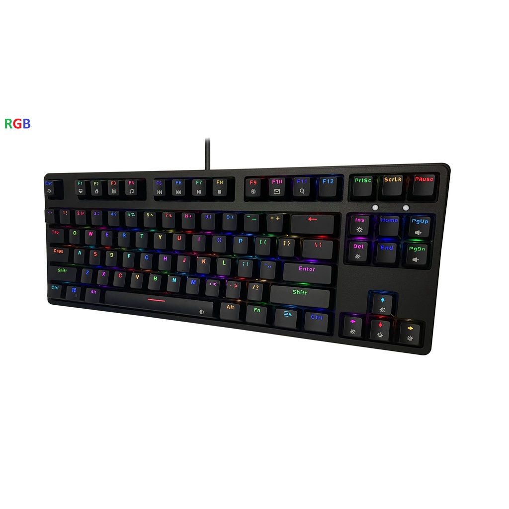 Bàn phím cơ E-DRA EK387L Rainbow LED - Bản mới 2022 (Swicth, Blue / Brown / Red )