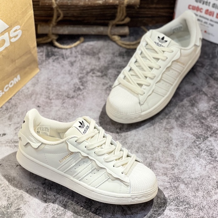 Giày Sneaker Add Super Star Trắng Sò 2.0 Cực Đẹp Fullbox, Giày thể thao nam nữ sò bản mới đẹp