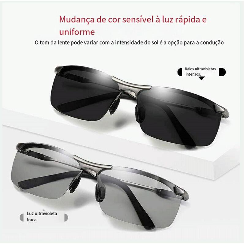 Kính Mát Phân Cực Lái Xe Câu Cá Có Thể Thay Đổi Màu Sắc Chất Lượng Cao Cho Nam
