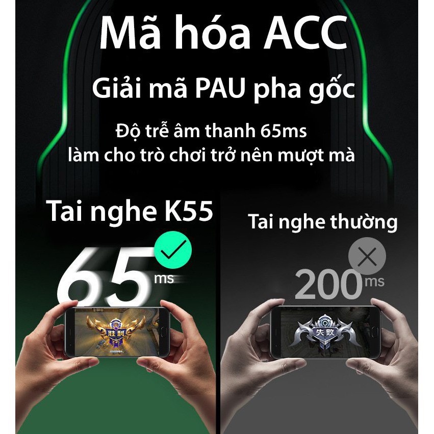 Tai nghe bluetooth Gaming không dây Natuso U40 TWS 5.1 bass mạnh mẽ có mic, độ trễ cực thấp âm thanh HIFI