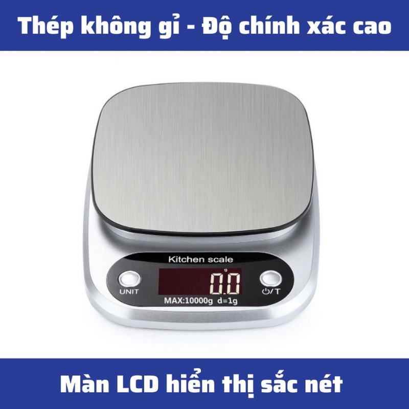 Cân Tiểu Ly Điện Tử Nhà Bếp Mini Lượng Từ 0.1 - 3Kg Độ Chính Xác Cao - Bảo Hành 12 Tháng