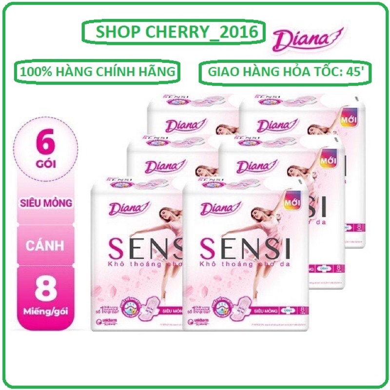 6 gói Diana sensi SMC(tặng)(Bao bì 21k)