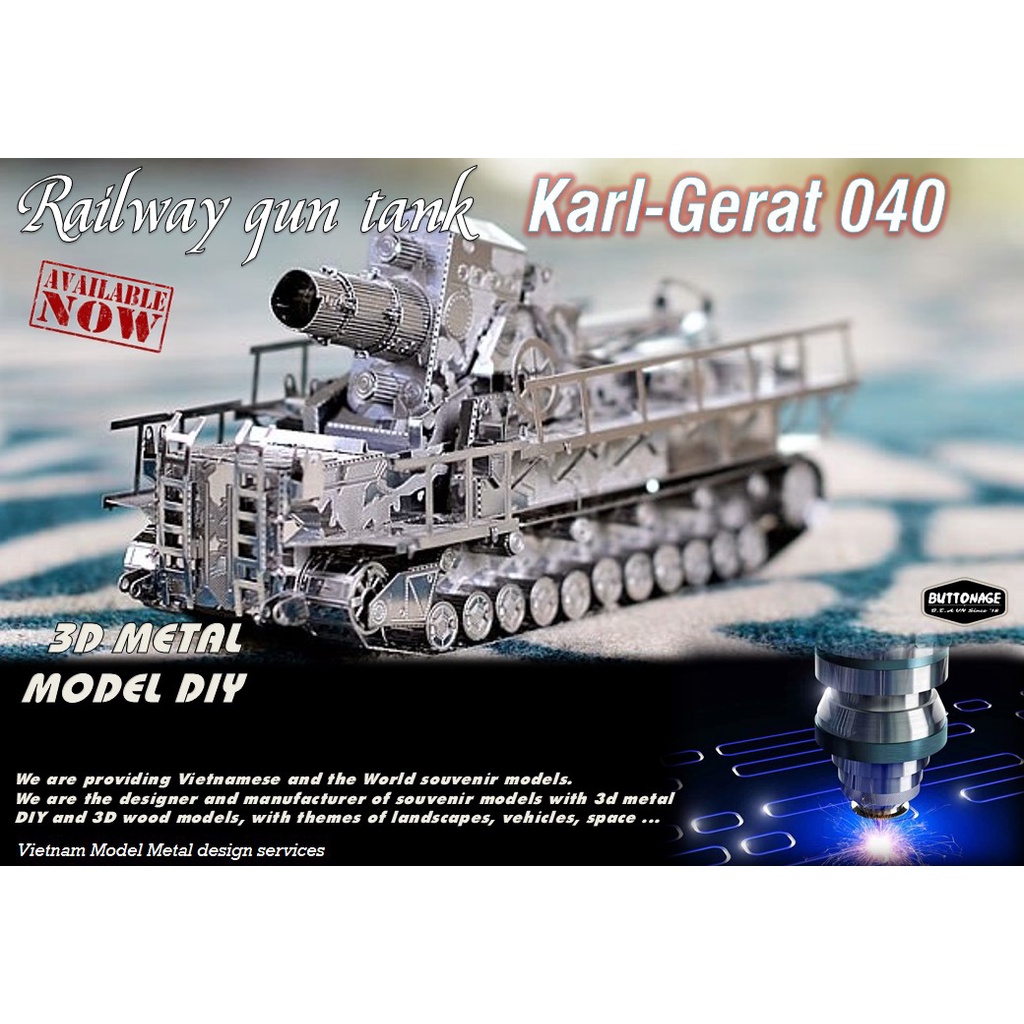 Mô Hình Lắp Ráp 3d Trọng Phao Tự Hành Karl-Gerat 040 - Đức