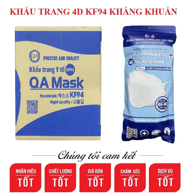 Thùng 300 Chiếc Khẩu Trang 4D Kháng Khuẩn KF49