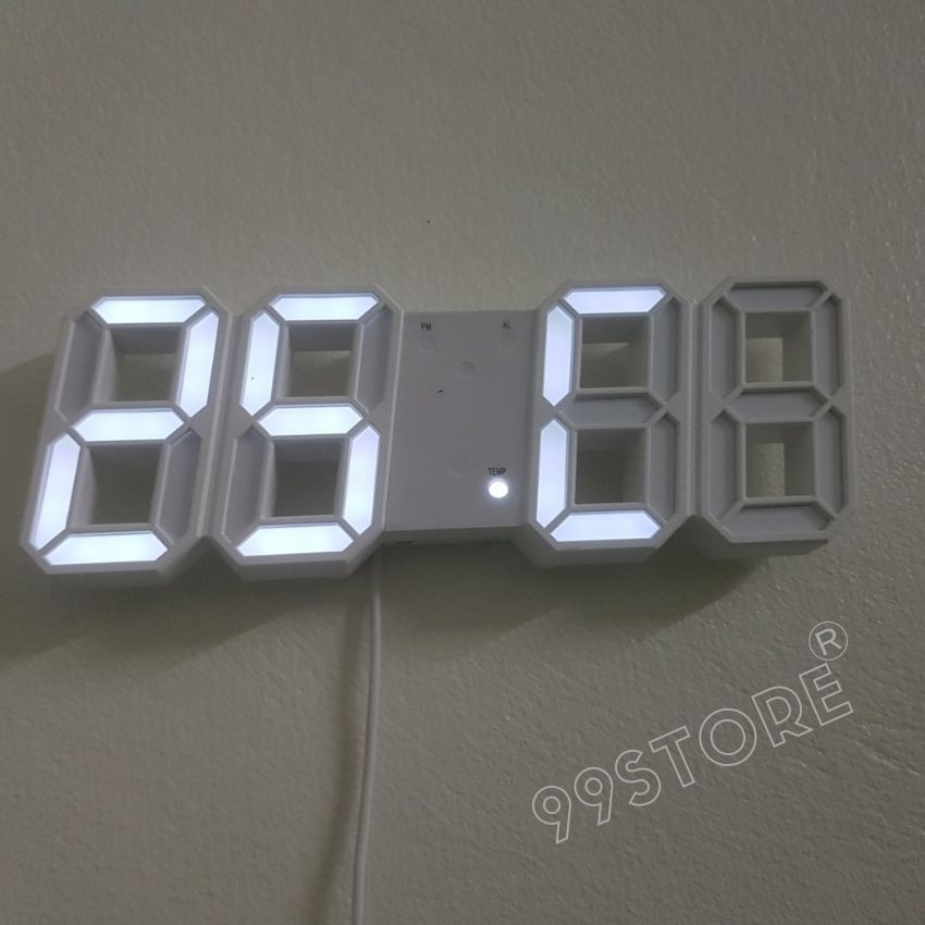 [BÁO THỨC + NHIỆT ĐỘ - LỊCH ÂM DƯƠNG] Đồng hồ LED 3D điện tử để bàn, treo tường, thay đèn phòng ngủ, văn phòng