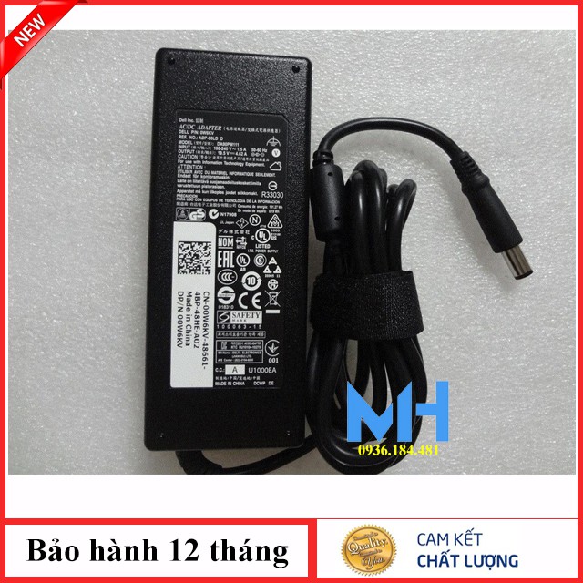 Sạc laptop Dell 19.5V 4.62A (90W) Chân kim TO - Tặng kèm dây nguồn - Bảo hành 12 tháng lỗi đổi hàng mới