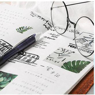 Bộ 3 tấm sticker nhãn dán lá cây