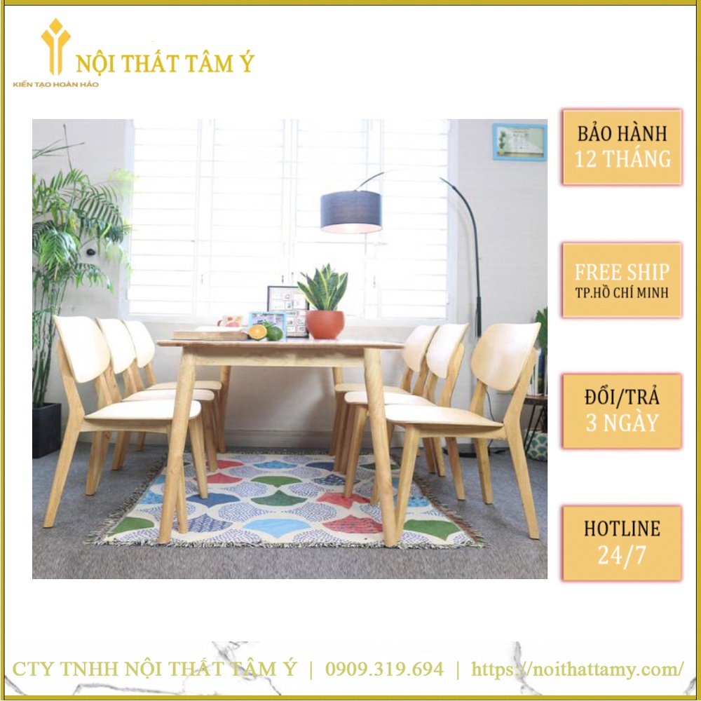 Bộ Bàn Ăn Venus 6 ghế ✌FREE SHIP HCM✌ Bộ bàn ăn Cao Cấp Thương hiệu Nội Thất Tâm Ý