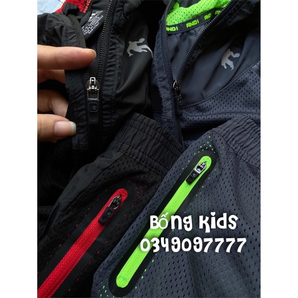 Bộ Gió Kéo Khoá Hoodie Bé Trai ANDY1(có lỗi)