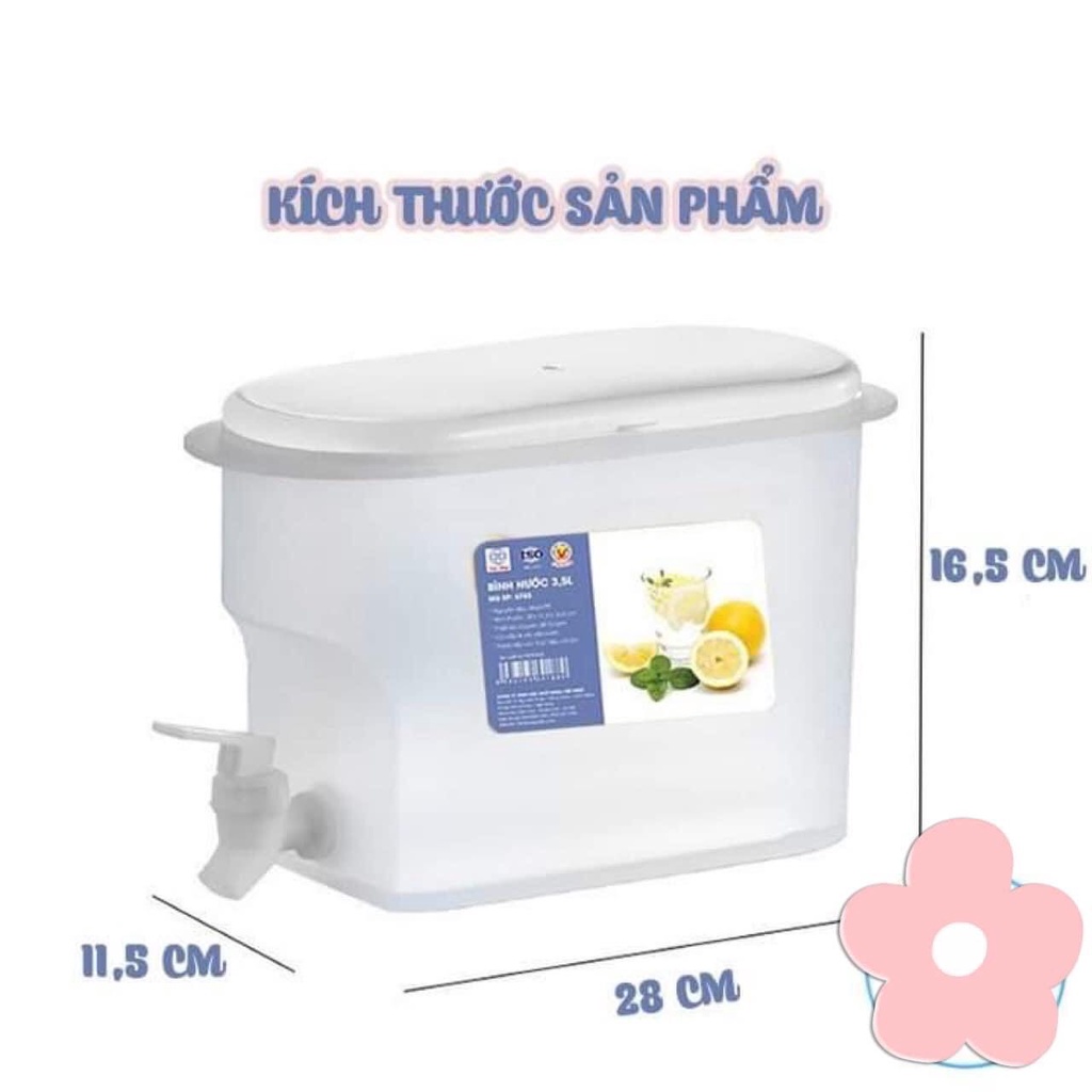 Bình nước Việt Nhật  - 3500ml có vòi nước tiện lợi