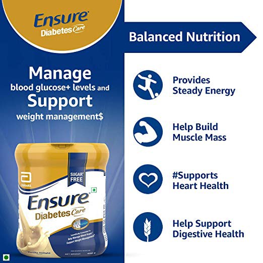 SỮA BỘT DÀNH CHO NGƯỜI TIỂU ĐƯỜNG ABBOTT ENSURE DIABETES CARE VANILLA DELIGHT FLAVOR - Hàng Mỹ