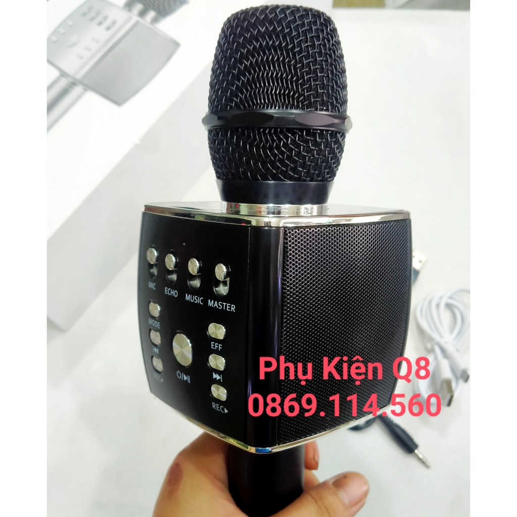 Micro hát karaoke có bluetooth YS-93 có kết nối không dây với loa