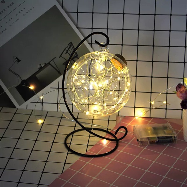 Tặng 2 pin AA-Đèn dây trang trí 30 mắt đom đóm dài 3m