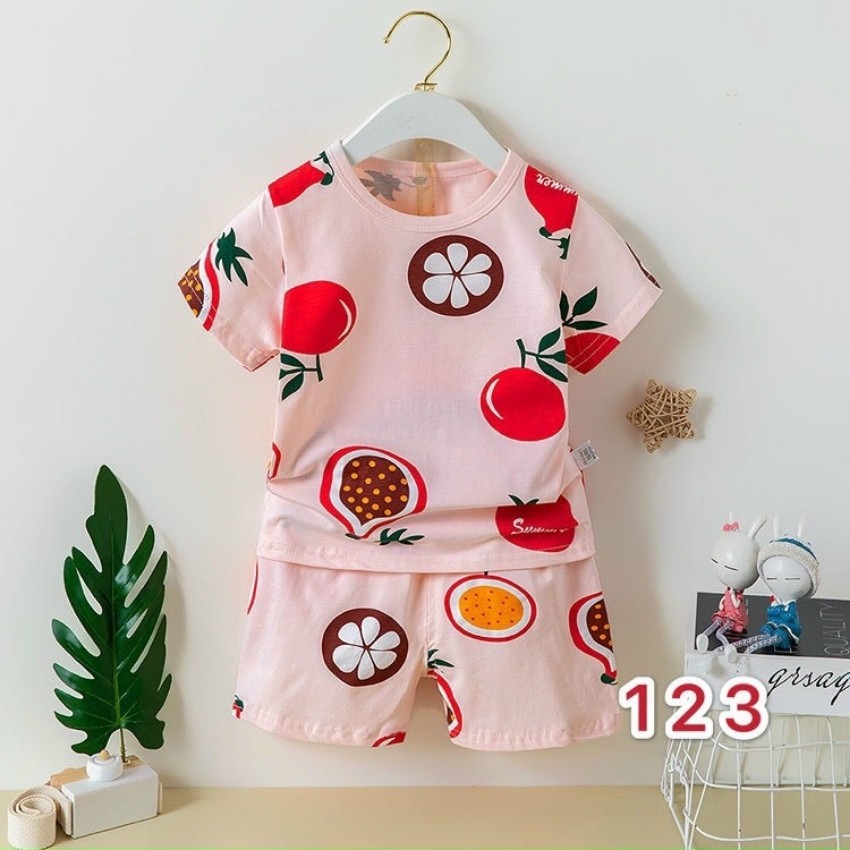 Bộ cotton xuất Hàn cho bé dưới 10 tuổi siêu mát thấm hút mồ hôi tốt 4 mẫu (kèm ảnh thật)