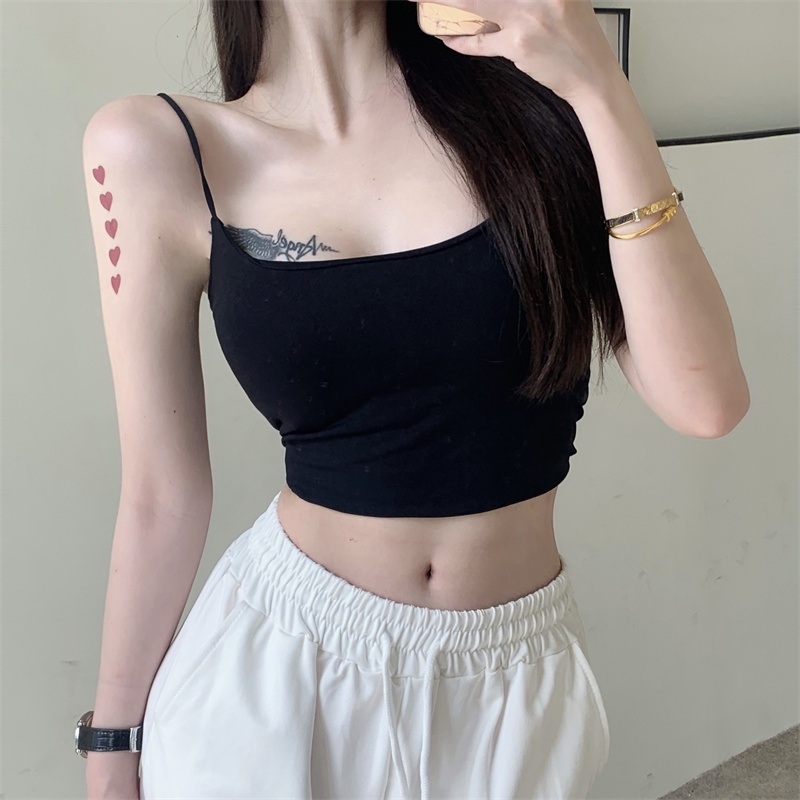 Cocory vn Áo Hai Dây Dáng Ôm Thời Trang Quyến Rũ Dễ Phối Đồ Với 10 Màu Tùy Chọn