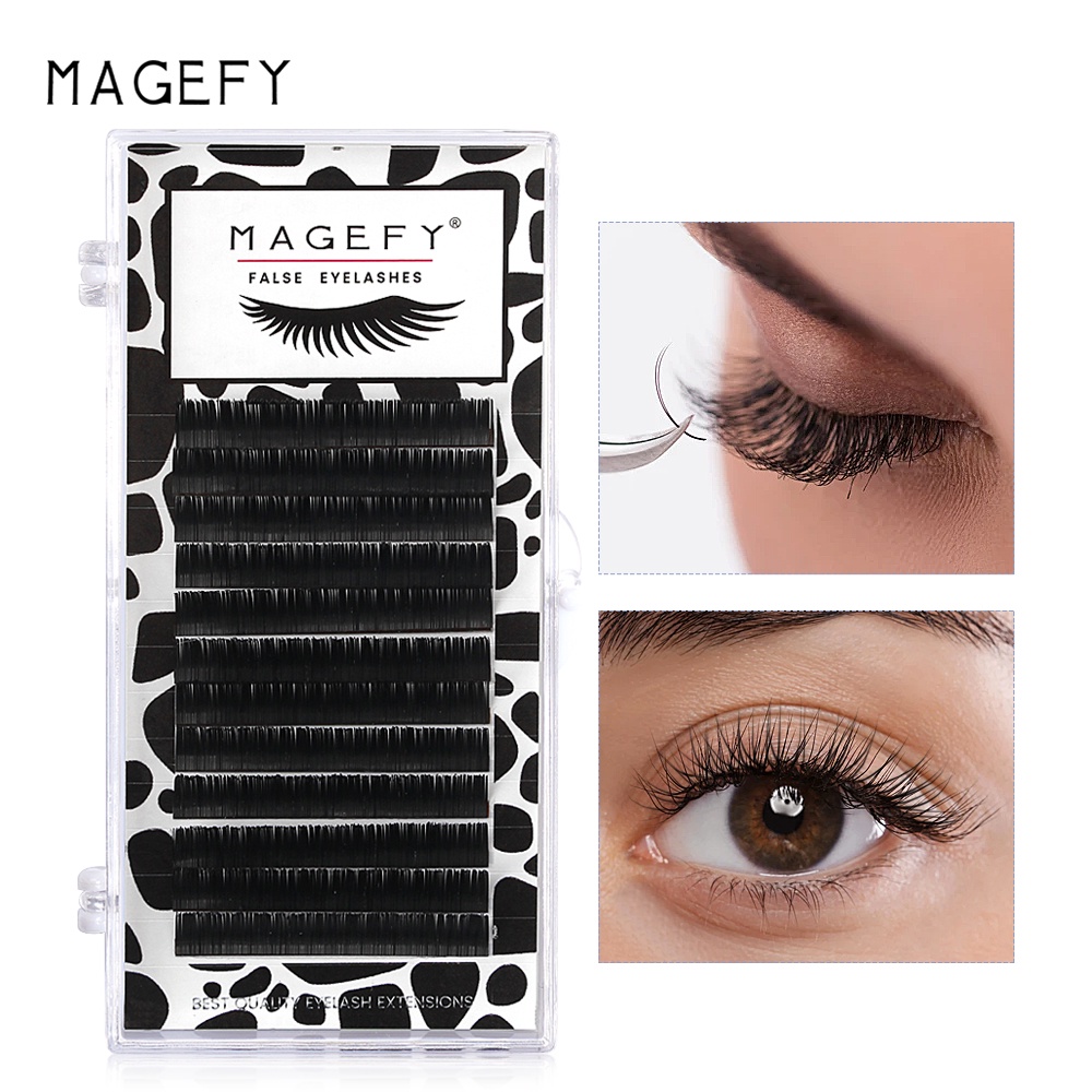 [Hàng mới về] Bộ lông mi giả dài 0.15 10mm bằng sợi tổng hợp tiện lợi