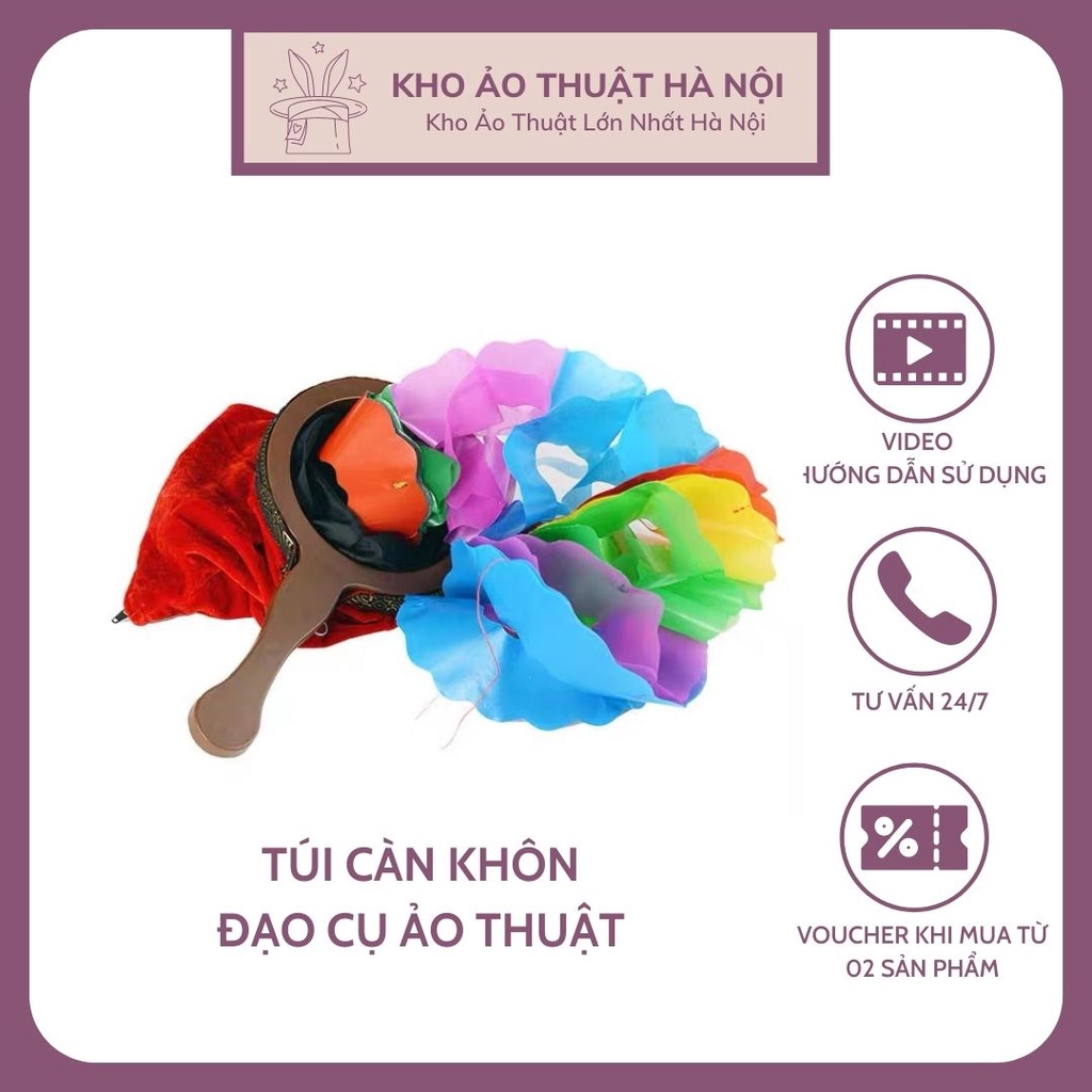 Túi Càn Khôn 2 Ngăn Ảo Thuật, Đạo Cụ Biểu Diễn Sân Khấu, Đồ Chơi Sáng Tạo, Thông Minh, Phát Triển Kỹ Năng Cho Bé