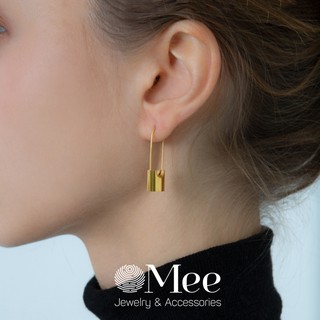 Bông tai MEE hình khoá cá tính, khuyên tai Key - E6536