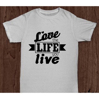 Áo thun Slogan "Love life love"