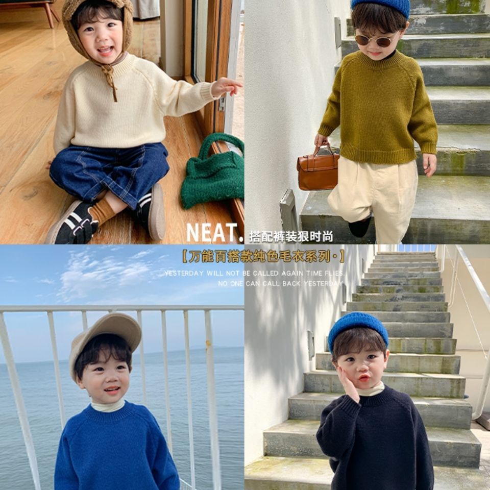 Áo Sweater Phong Cách Hàn Quốc Thời Trang Thu Đông Cho Bé Trai