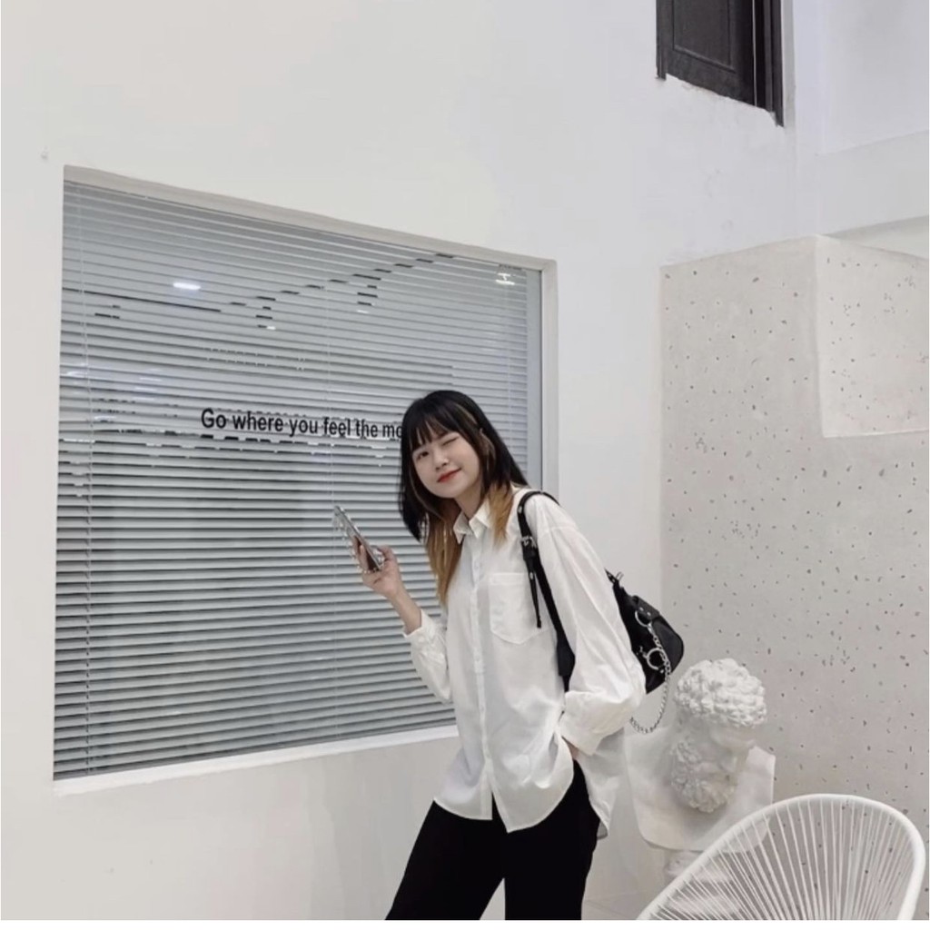 Áo sơ mi tay phồng lụa Hàn ULZZANG SMP01 (ảnh thật/sẵn) | BigBuy360 - bigbuy360.vn