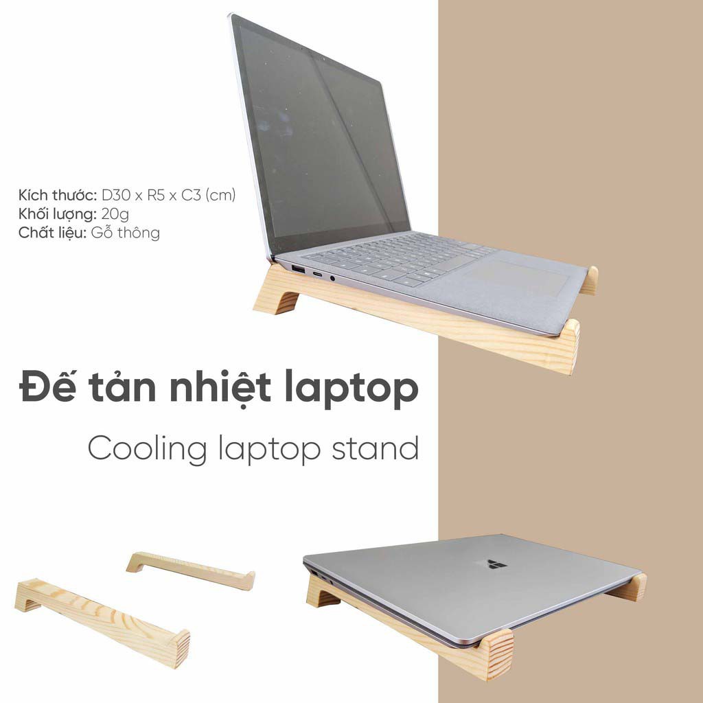 Kệ Gỗ kê Laptop/Chân Đế Tản Nhiệt+Giá Đỡ Macbook+Ipad+Chống Trượt+[Sỉ Lẻ Toàn Quốc]+Trọng Lượng Nhẹ+Bền Đẹp Dễ Lắp Ráp