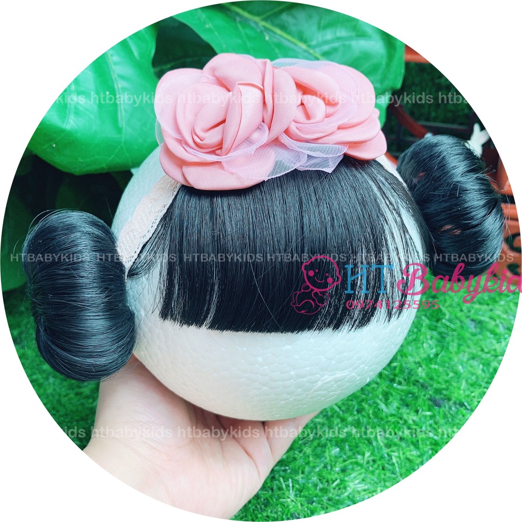 [ MẪU HOT ] Băng Đô Tóc Giả Cho Bé Gái Bông Atiso Siêu Đáng Yêu