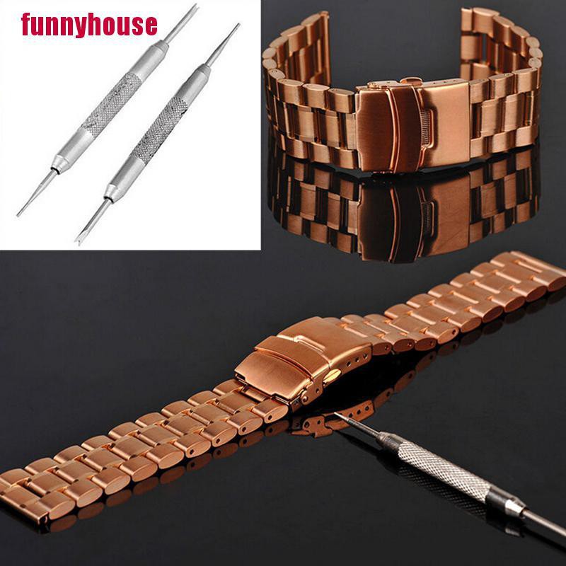 [funnyhouse]2pcs Practical Watch Band Spring Bars Strap Link Pins Remover Repair Kit Tool