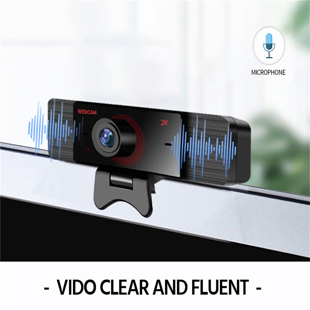 Webcam Mini TONIERS / Full HD 2K có thể xoay linh hoạt kèm Mic cho laptop | BigBuy360 - bigbuy360.vn