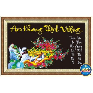 Tranh Đính Đá ABC 3D An Khang Thịnh Vượng DF305 (KHÁCH TỰ ĐÍNH) KT:70X45CM