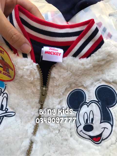 Áo Bomber Bé Trai Mickey Lông Cừu