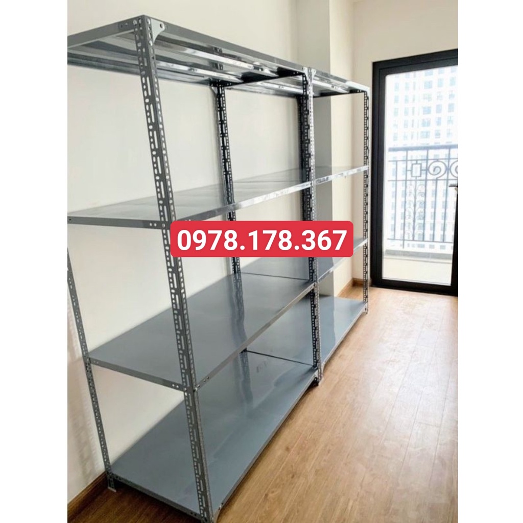Mâm sàn lắp ráp kệ sắt V lỗ đa năng màu Xám - Dài 1.2m x rộng 60cm