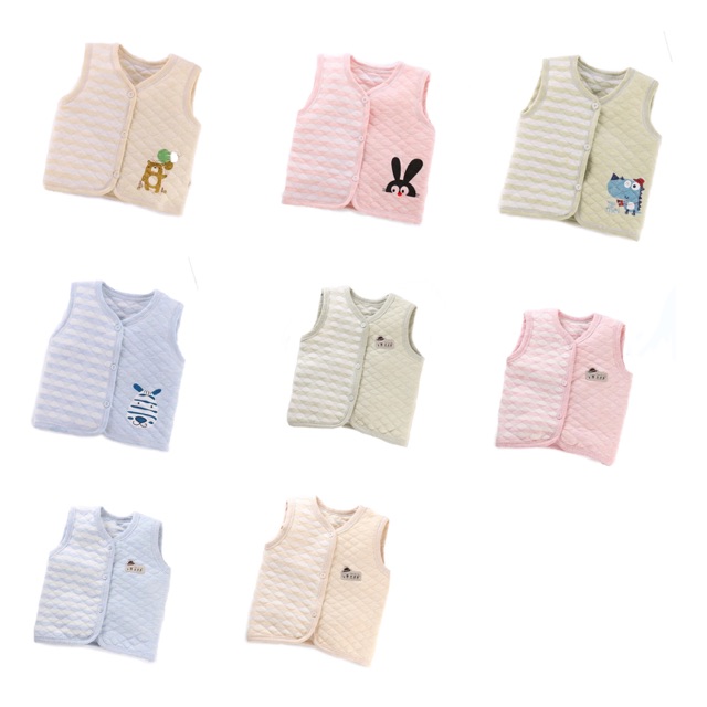 MẪU 4 PASTEL - Áo ghile cotton trần bông cao cấp GAM MÀU NHẸ NHÀNG đáng yêu cho bé trai, bé gái | BigBuy360 - bigbuy360.vn