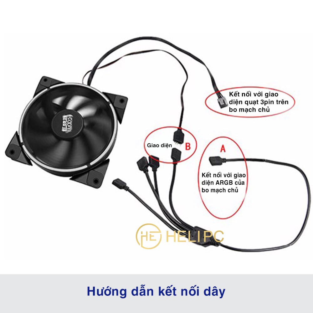 Dây chia ARGB 5V 3pin loại 1 ra 1/ 3/ 5 kèm jump 2 đầu đực tương ứng với đầu chia