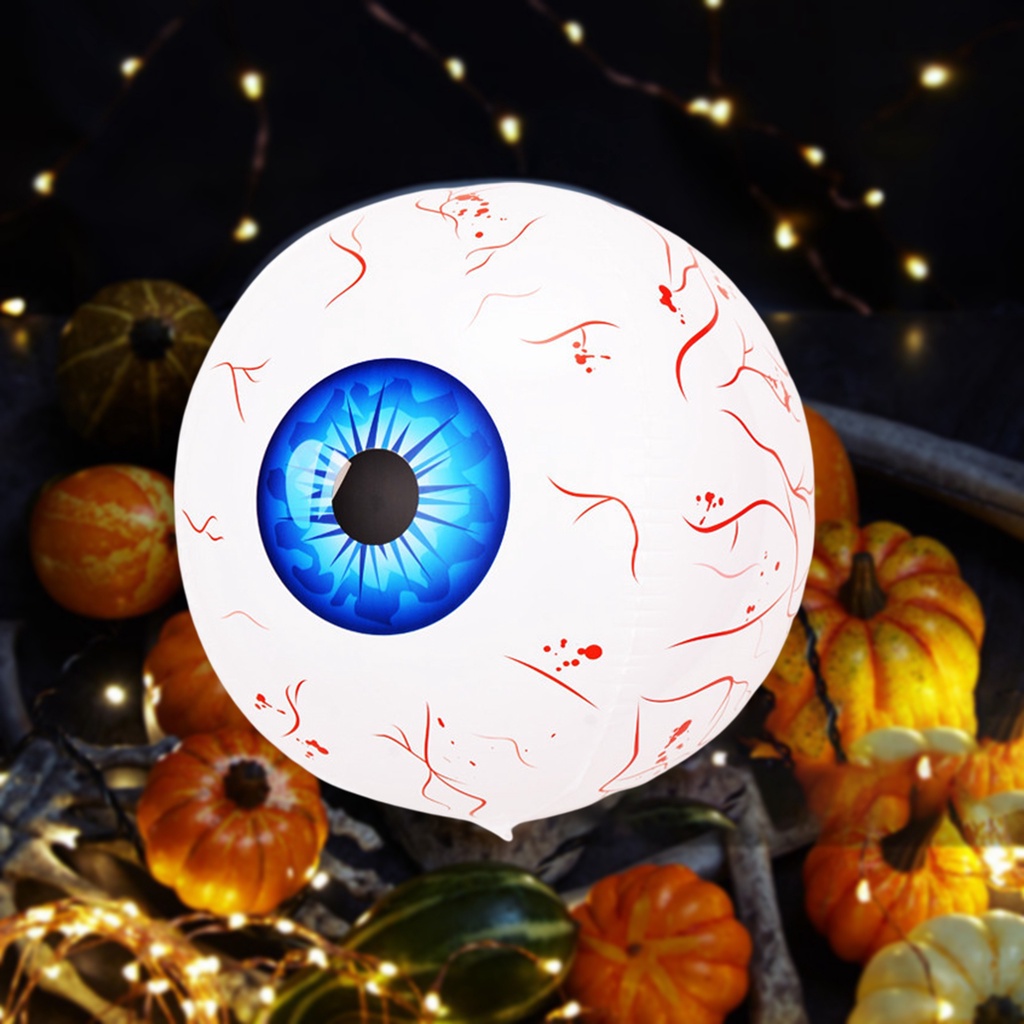 Bong Bóng Bơm Hơi Hình Mắt Bí Ngô 22Inch Trang Trí Tiệc Halloween