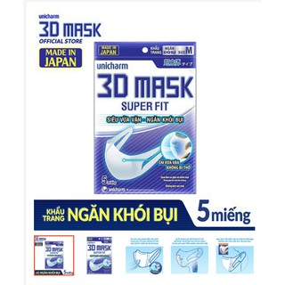 [HÀNG CÓ SẴN GIAO NGAY]Khẩu trang 3D Mask ngăn khói bụi 1 gói 5 miếng