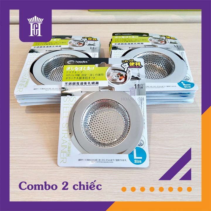 Combo Lọc Rác Bồn Rửa Chén Chậu Rửa Bát Inox Haodex (2 chiếc) Chất Lượng Cao - Kitchen Sink Strainer (Large) 2 pieces