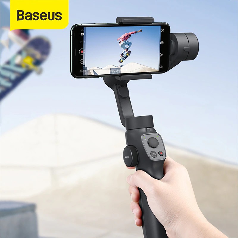 Tay cầm chống rung đa năng Baseus Gimbal Stabilizer 3-Axis Handheld , w/Focus, Pull &amp; Zoom - Nhất Tín Computer